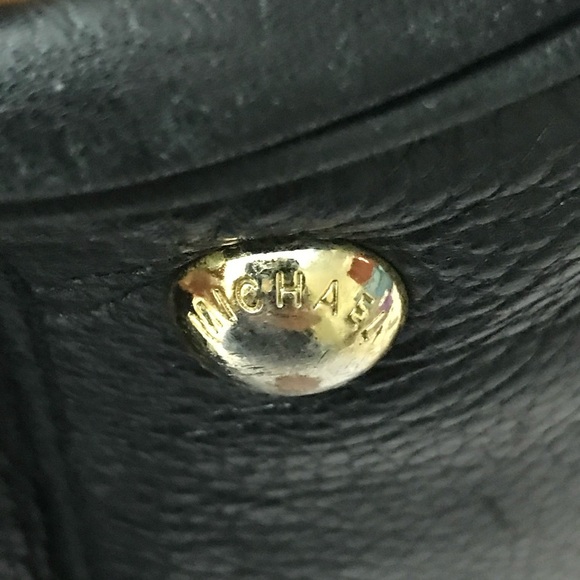 Michael Michael Kors Womens Pebbled Leather Top Handle Logo Tote Handbag Black - Picture 10 of 16